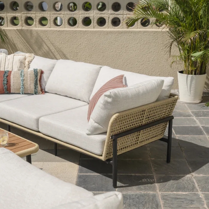 New arrival outdoor aluminum patio furniture set high-end leisure metal garden sofa set