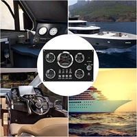 Tableau de bord électrique marin à rétroéclairage 7 couleurs, tachymètre, affichage du carburant, de la température, de la pression d'huile et du voltage pour camping-car, bateau, yacht