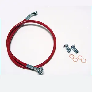 Sae J1401 AN3 1/8 Silver Black Cover PTFE Stainless Steel Braided Brake Line Hose With Brake Fitting For Car Motorcycle