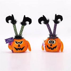 Spooky Classic <b>Orange</b> Pumpkin Decor Set of 2 DIY Carvable Props for Festive Holiday Party Home Display - Product Image 2