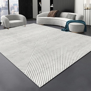 Einfacher Gestreifter Polyester-Teppich Moderner Minimalistischer Wohnzimmerteppich Schlafzimmer Sofa Bettvorleger Couchtisch Bodenmatte Maschinenwaschbar - Product Image 3