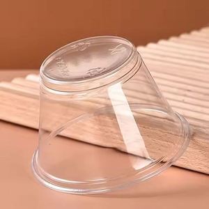 Gobelets à bulles Boba 92 mm de diamètre 9 oz/420 ml jetables en plastique PET transparent avec couvercle à fond plat et manchon pour paille pour thé au lait et vodka - Product Image 3