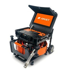 Caméra d'inspection des canalisations AMJET R22-MAX à double objectif, 1080P HD, localisateur 512 Hz intégré, câble de 50 m, équipement de plomberie industrielle - Product Image 6