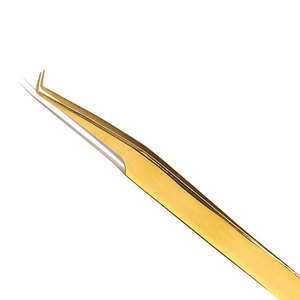 Pinces à cils en acier inoxydable avec logo personnalisé, pointe lisse durable, haute qualité, outils de beauté en vrac - Product Image 3