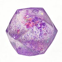 Balles anti-stress polygonales TPR transfrontalières tendance pour jouets à rebond lent