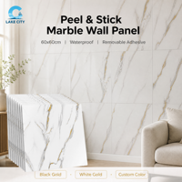 Rouleau d'autocollants muraux en vinyle auto-adhésif effet marbre classique 60*60 cm pour carrelage de sol, idéal pour la décoration de cuisine et de la maison