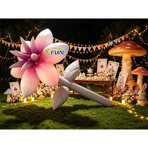 Ballon lumineux gonflable <span class=keywords><strong>Alice</strong></span> au <span class=keywords><strong>pays</strong></span> <span class=keywords><strong>des</strong></span> <span class=keywords><strong>merveilles</strong></span> pour événements, en tissu Oxford, impression numérique, logo personnalisé - Product Image 2