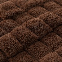 Manta Eléctrica de Felpa Coral a Cuadros de Lujo Color Café, Fabricada por OEM, Personalizada, 50x60 Pulgadas, Control Digital, Cálida y Segura