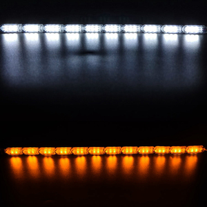 Baichuan He AP-57 Accessoires automobiles universels Bande lumineuse LED DRL Clignotant avant Flexible Mode de balayage Stroboscopique Cristal Auto - Product Image 4