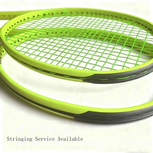 Raquette <span class=keywords><strong>de</strong></span> <span class=keywords><strong>tennis</strong></span> en carbone intégral 300g haute rigidité avec logo personnalisé, jaune fluorescent, contrôle professionnel - Product Image 2