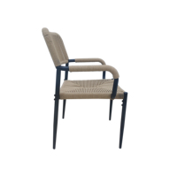 de jardin gris meubles patio extérieur café facilement disponibles chaises de salle à manger en aluminium de corde en vente