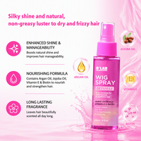 Nouveautés Soins capillaires Spray pour perruque pour cheveux synthétiques Après-shampoissant sans rinçage Démêlant pour un peigne facile Spray démêlant pour cheveux synthétiques