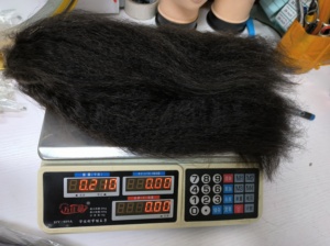 Perruque de <span class=keywords><strong>cheveux</strong></span> humains LetsFly en gros, pré-épilée, avec baby hair, style Yaki, 13*4, perruque frontale complète en dentelle, noire, <span class=keywords><strong>cheveux</strong></span> raides crépus - Product Image 5