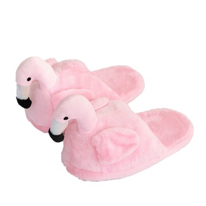 Nhà Máy Tùy Chỉnh Động Vật Nhồi Bông Sang Trọng Đầy Màu Sắc Flamingos Dép Mềm Nhà Phụ Nữ Dép Đi Trong Nhà Vui Giày Bông Lau Cho Phụ Nữ - Product Image 1
