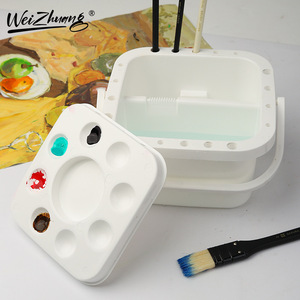 Nouveau seau de mélange d'<span class=keywords><strong>aquarelle</strong></span> multifonctionnel portable, forme carrée, pour le commerce extérieur, seau de lavage de pinceaux pour palettes - Product Image 1