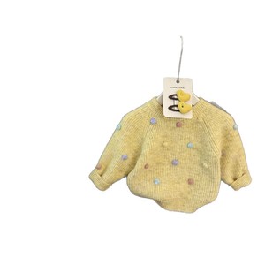 Child Star Circle Baby Girl Thick Knit Pom Pom Pullover Sweater With Label Full Sleeve Soft Material - Product Image 5