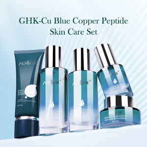 Ensemble de soins de la peau Ghk Cu avec logo personnalisé, ensemble de soins de la peau réparateur pour le <span class=keywords><strong>visage</strong></span>, raffermissant, anti-rides, au peptide de cuivre bleu - Product Image 2