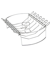 Support de rôtissage multifonctionnel pliable en acier inoxydable pour cuisses de poulet, broche verticale et panier de barbecue