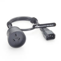 Cable de Extensión de Alimentación con Conector Macho IEC320 C14 a Conector Hembra SAA Australia para PDU PSU USP