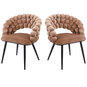 Silla de Ocio Moderna Tapizada en Terciopelo de Lujo con Patas de Metal para el Hogar, Oficina, Sala de Estar, Dormitorio y Comedor - Product Image 4