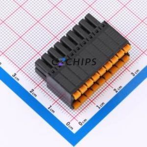 MX15EDGKNH-3.5-2*09P-BK01-Cu-A Plug-in Terminal Block P=3.5mm Connector Plug 2x9P 3.5mm Black - Product Image 1