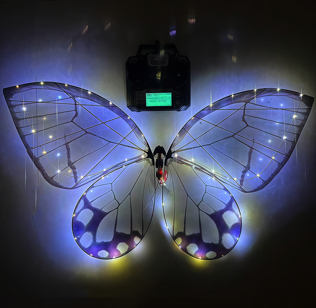 Commercial Grade Remote Control Bionic Flying Butterfly Drone with LED Lights and Remote Controller for Wedding Banquets Event