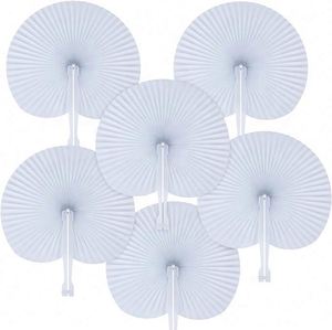 Éventail classique en bambou de 15 cm, motif cœur et cercle peint, pour décoration de mariage, de maison ou utilisation festive - Product Image 2