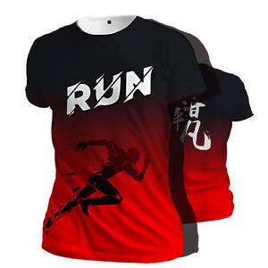 Camiseta con Logotipo de Muestra Gratuita, Camiseta Deportiva al por Mayor de Secado Rápido para Maratón, 100% Poliéster, Impresión por Sublimación Personalizada - Product Image 2