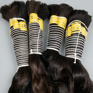 Extensiones de Cabello Humano Virgen Remy Indio Natural a Granel de 10 a 40 Pulgadas, Doble Trama a Máquina, Varios Estilos (Ondulado/Afro/Rizado), Todos los Colores - Product Image 1