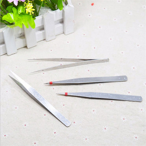 Pinces antistatiques en acier inoxydable, pinces de précision à pointe fine, à pointe droite et à pointe courbée, fabrication industrielle - Product Image 2