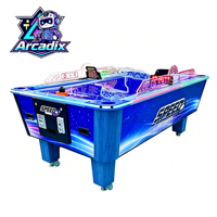 Table de hockey sur air commerciale à monnayeur, prix d'usine, pour 2 joueurs, machine de jeu d'arcade de hockey avec LED pour centre de jeux