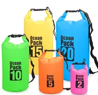 2022 PVC dalış sıkıştırma depolama kuru çanta 5L 10L 20L su geçirmez çanta açık yüzme Kayaking sırt çantası plaj havlusu çantası