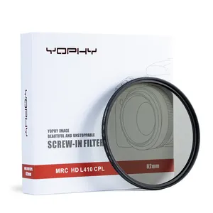 Yophy câmera mrc hd l410 cpl filtro, 35mm -82mm, filtro polarizador