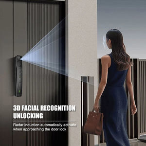 Serrure de Porte intelligente กล้องไฟฟ้าพื้นผิวโค้งล็อคประตูดิจิตอลพร้อม<span class=keywords><strong>รีโมท</strong></span>คอนโทรล - Product Image 3