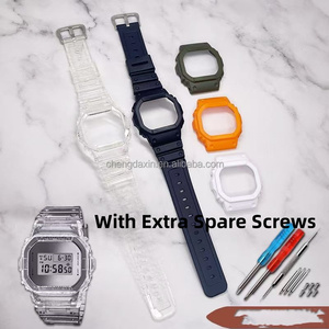 Para Casi Watch, Bisel Transparente con Correas con Logotipo DW-5600 GW-<span class=keywords><strong>B5600</strong></span>, Kit de Modificación, Correa de Silicona Transparente, Caja para DW5600 - Product Image 6