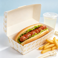 Boîtes à hot-dogs robustes en gros, personnalisées, résistantes à la graisse, pour plats à emporter, vente directe d'usine