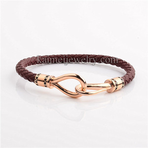 Joyería de moda mejor venta de artículos de cuero Real brazalete de gancho de China - Product Image 3