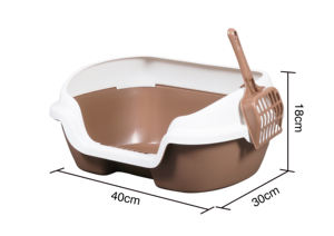 Nouveau bac à litière pour <span class=keywords><strong>chat</strong></span> semi-fermé anti-éclaboussures <span class=keywords><strong>chat</strong></span> toilette en plastique bassin étui pour animaux de compagnie grand tamisage bac à litière pour <span class=keywords><strong>chat</strong></span> - Product Image 6