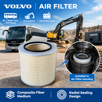 Filtre à air radial en fibre composite authentique 1544449 1660903 AF4560 P778605 P532046 pour pièces de moteur de bus et d'excavatrice Volvo