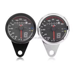 RTS Universal Motocicleta Duplo Odômetro Velocímetro Medidores Engrenagem <span class=keywords><strong>Display</strong></span> <span class=keywords><strong>Digital</strong></span> com medidor Indicador LED - Product Image 4