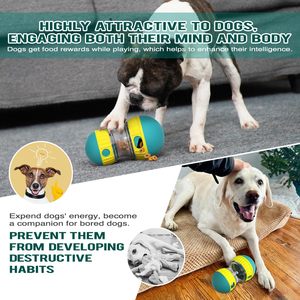 Balle interactive distributrice de friandises pour chien, jouet à mâcher roulant pour le nettoyage des dents, jouet d'entraînement pour animaux de compagnie pour le jeu en intérieur - Product Image 5