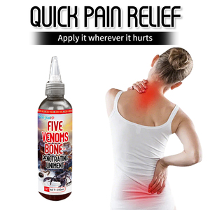 Five Venoms Líquido Herbal para el Cuidado Externo de Articulaciones y Músculos, Concentrado de Esencia Herbal Calmante, 200 ml - Product Image 2