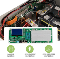 Baterai tenaga surya LiFePO4 5kWh 10kwh, baterai tenaga surya bawaan BMS dan Bluetooth 48V 51.2V 100AH rak penyimpan energi surya rumah