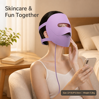 Masque de luminothérapie 4D pour usage domestique, appareil de beauté, masseur de contour bionique, luminothérapie LED rouge pour le visage