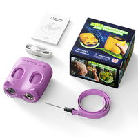 Microscopio y Telescopio 2 en 1 HD Color Morado, Regalos para Niños, Experimento Estudiantil, Lupa Científica, Herramienta Educativa de Reparación