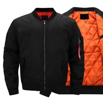 Kustom Pabrik jaket Bomber seragam bisbol pria No. 1 Ma01 bantalan katun kerah berdiri Angkatan Udara