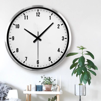 Jam Dinding Senyap 24 Inci 60 CM Jam Quartz Ukuran Besar untuk Ruang Konferensi Hotel, Aula Stasiun, Jam Sederhana dan Berkesan