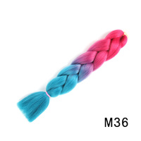 LW-48QT Gradient bicolor Jumbo Tressage Cheveux 24 pouces