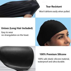 Gorro <span class=keywords><strong>de</strong></span> Natación <span class=keywords><strong>de</strong></span> Silicona Suave y Duradero <span class=keywords><strong>de</strong></span> Alta Calidad, Protege Efectivamente el Cabello y las Orejas, Disponible en Varios Colores - Product Image 6
