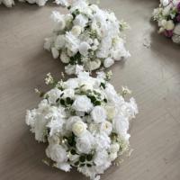 F-FC019 Boules de fleurs artificielles modernes en soie de 30 cm, centre de table pour mariage, décoration durable et économique